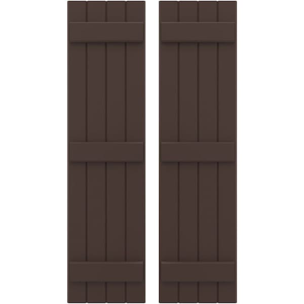 Ekena Millwork Americraft 4-Board, 3 Batten Exterior Real Wood Joined Board-n-Batten Shutters, ARW401BB414X71TBH, PR ARW401BB414X71TBH - main